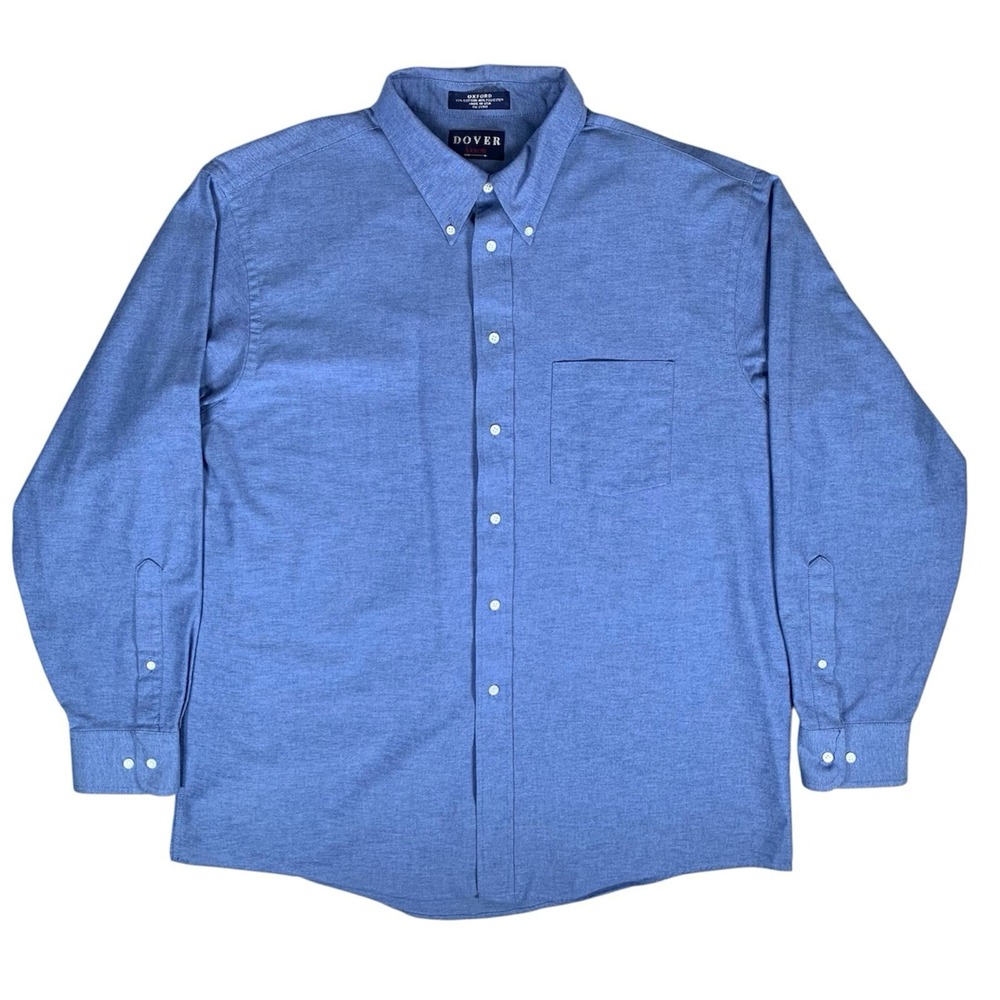 Vintage Arrow Dover Shirt Mens XL‎ Oxford Button Down Blue Made In USA